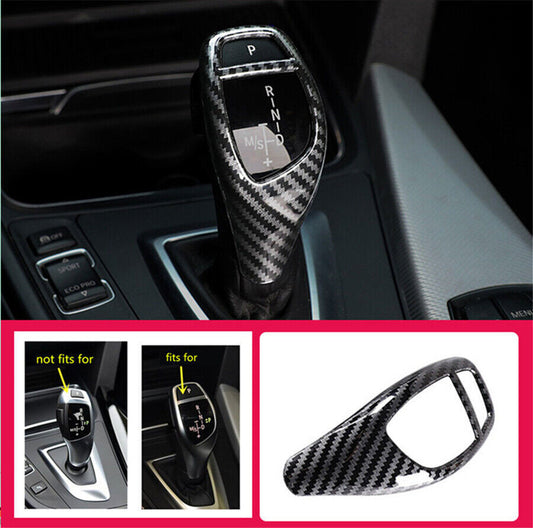 For F30 F20 F10 F15 F25 X5 X3 Carbon Fiber ABS Gear Shift Knob Cover Trim n