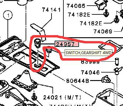 4WD Button Switch fits for Mitsubishi Outlander Sport GA2W 2.0 M-LINE 2010