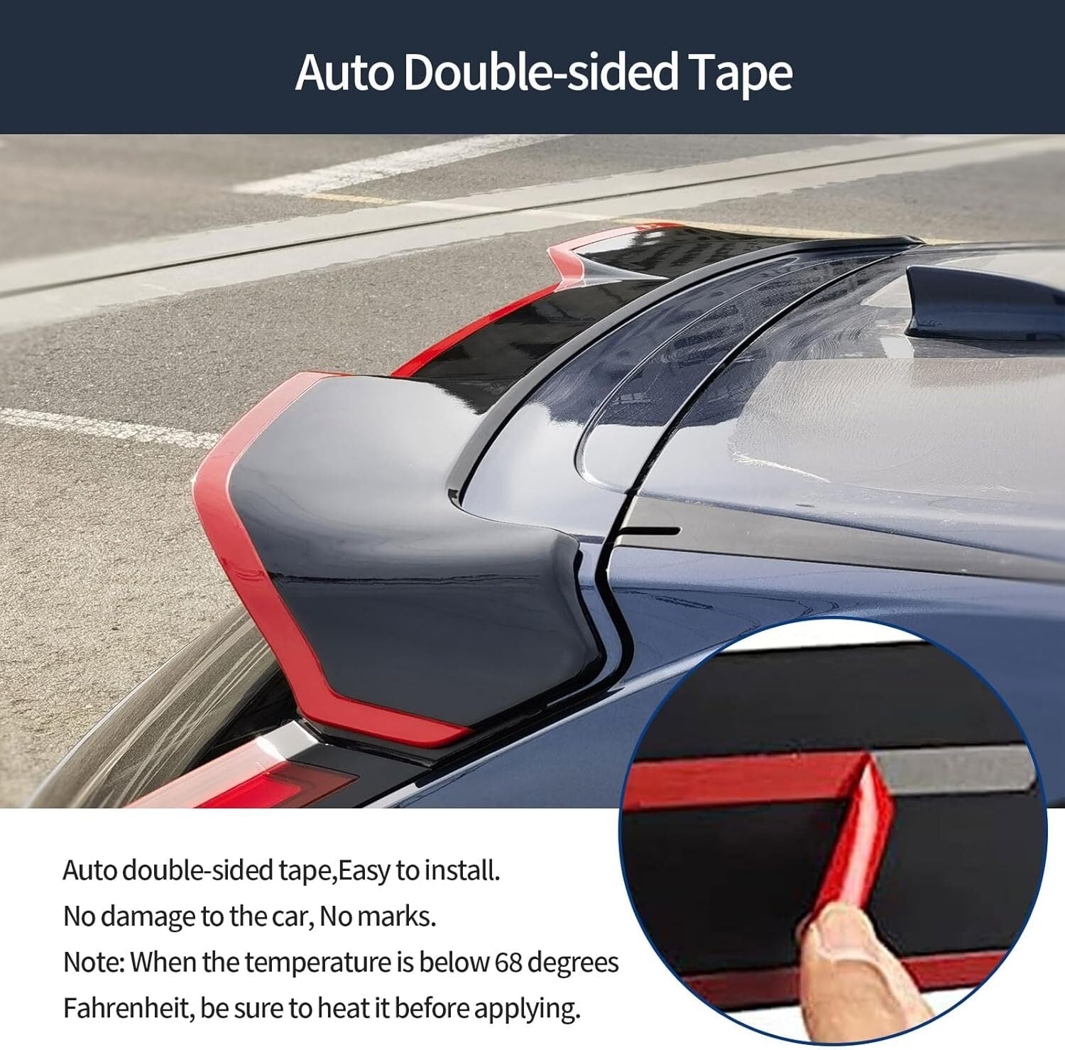 Gloss Blk Rear Spoiler Wing Trail for Honda CR-V CRV 2023-2025 Roof Lip Spoiler