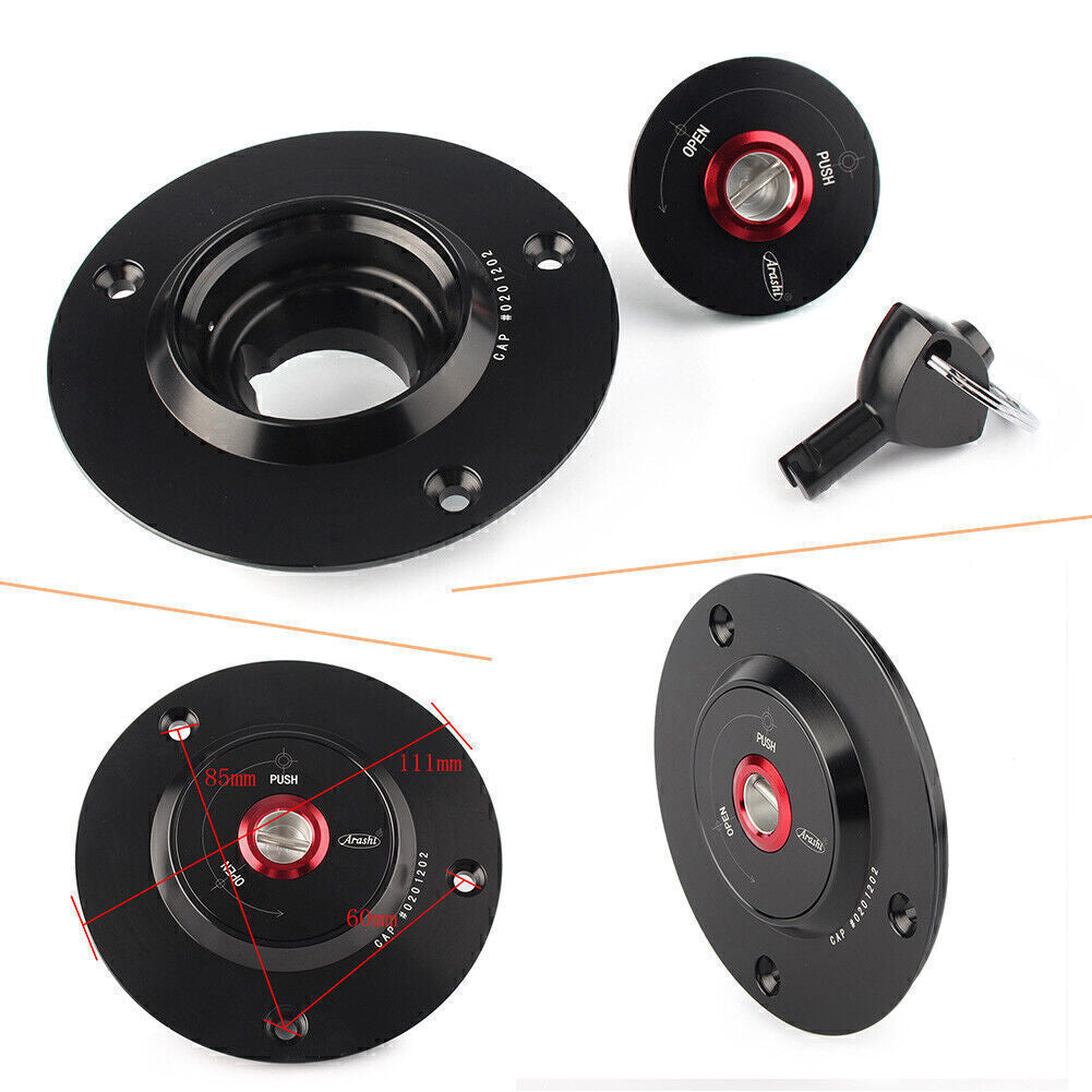 Fuel Gas Tank Cap Petrol W/key for Suzuki GSXR600 GSR750 GSX1250 GSXR1000 Black