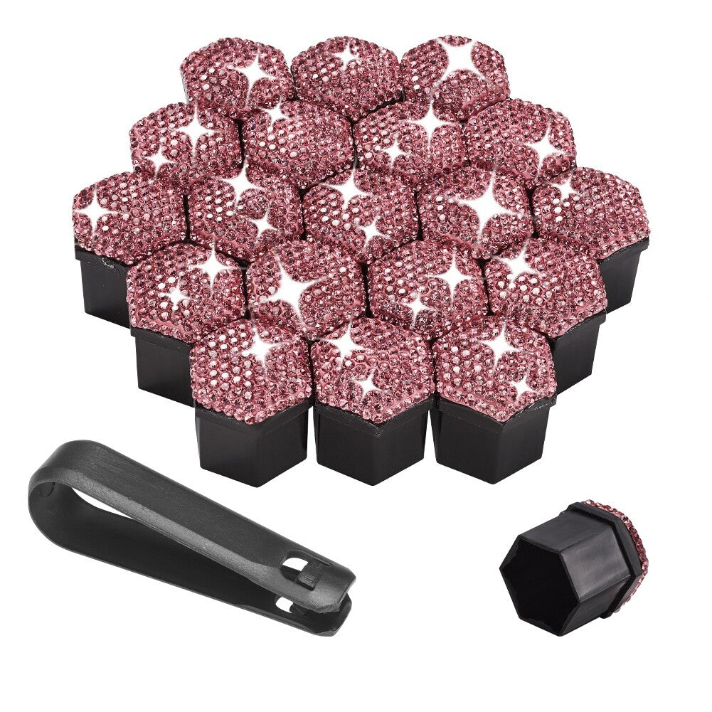 Shiny 21mm 20PCS Lug Nut Cover Car Wheel Lug Nut Cover Bolt Caps w/ Removal Tool