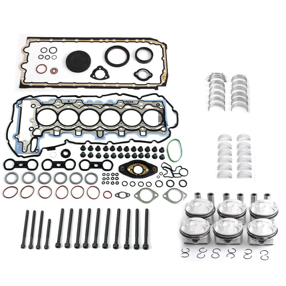 Engine Overhaul Pistons Seals Kit 11:1 for BMW 325i 525i Z4 E90 E60 E89 N52B25