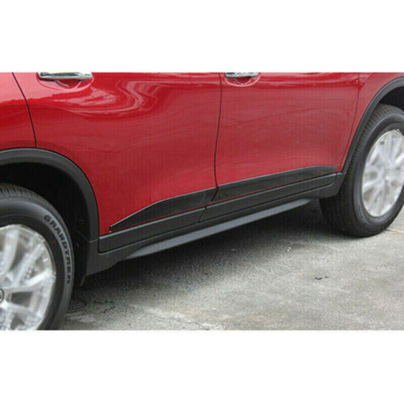 for Nissan Rogue 14-2020 Gloss Black Side Door Body Guard Moulding Cover Trim 4X