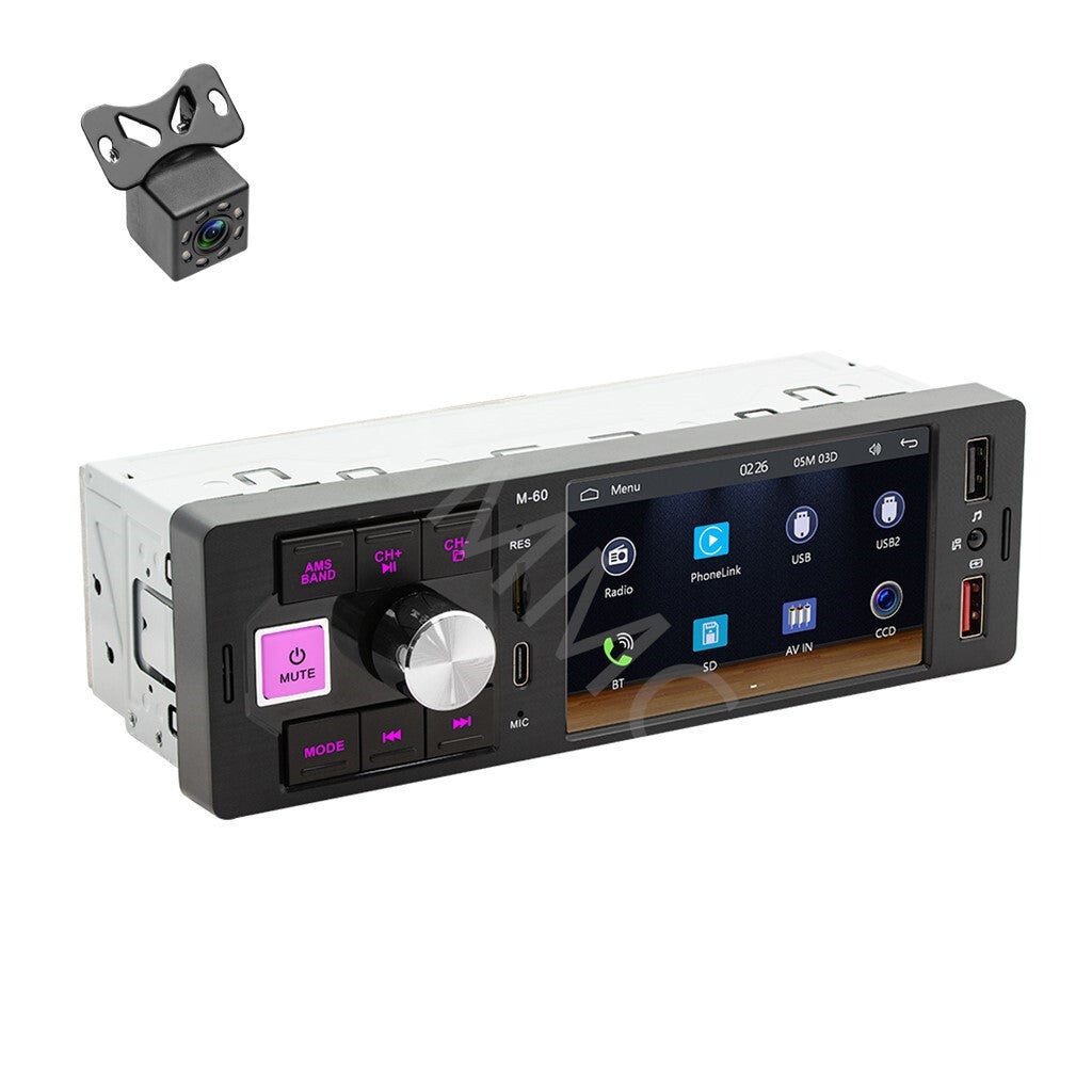 Touch Screen Bluetooth Player Car Stereo Radio For Apple CarPlay Android Auto