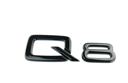 Equipment Manufacturer ( ) for Audi Q8 Car Rear Badge Boots Trunk Badge Stickers Decal Logo Gloss Black
