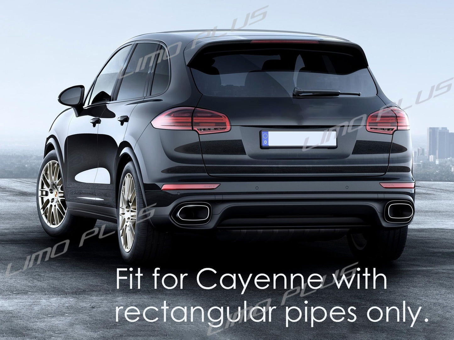 GTS Look Exhaust Tips Muffler Tailpipe Chrome for Porsche for Cayenne 2015 2016 2017 Q