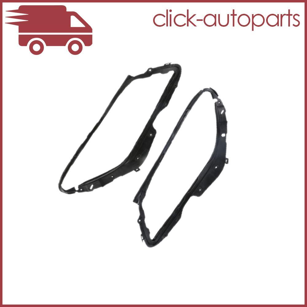 Pair Headlight Seal Black for Mercedes for Benz C-Class W204 2008-11 Before Facelift