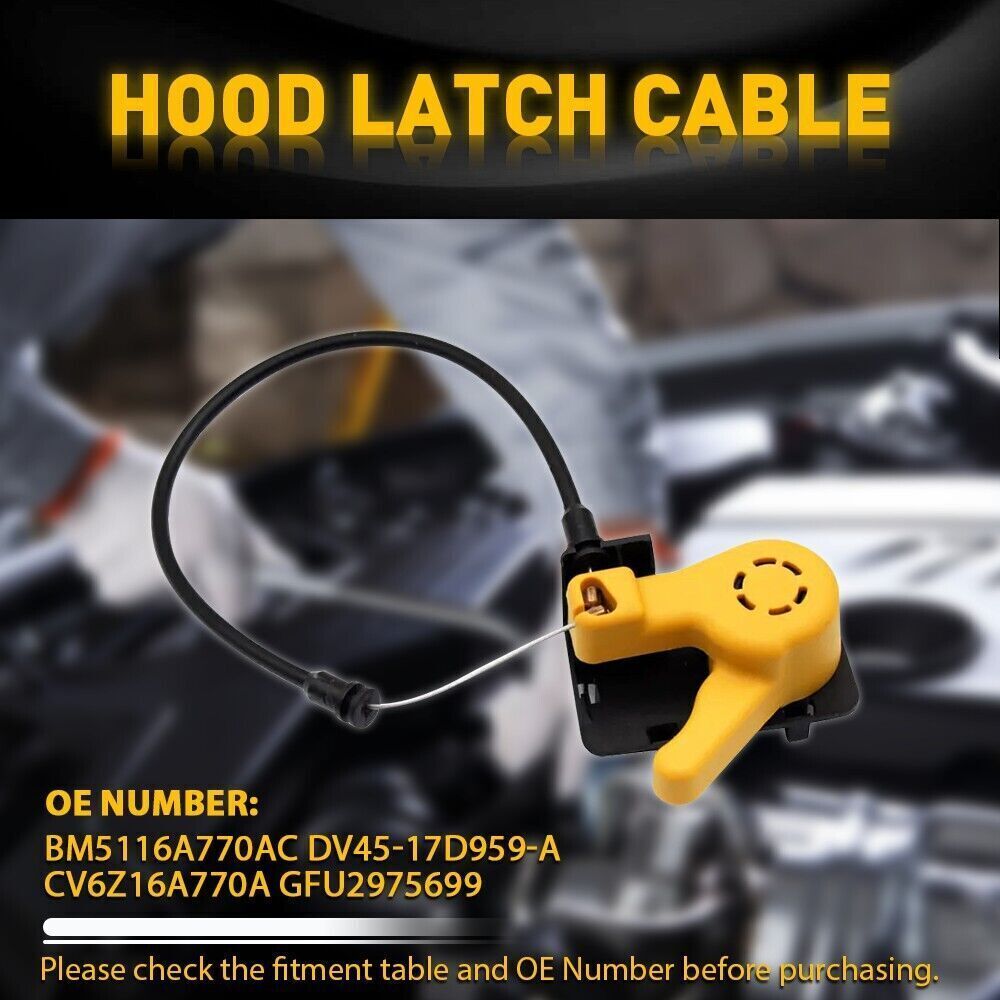 CV6Z16A770A Hood Latch Release Pull Cable Handle Lever for Ford Focus 2012-2018
