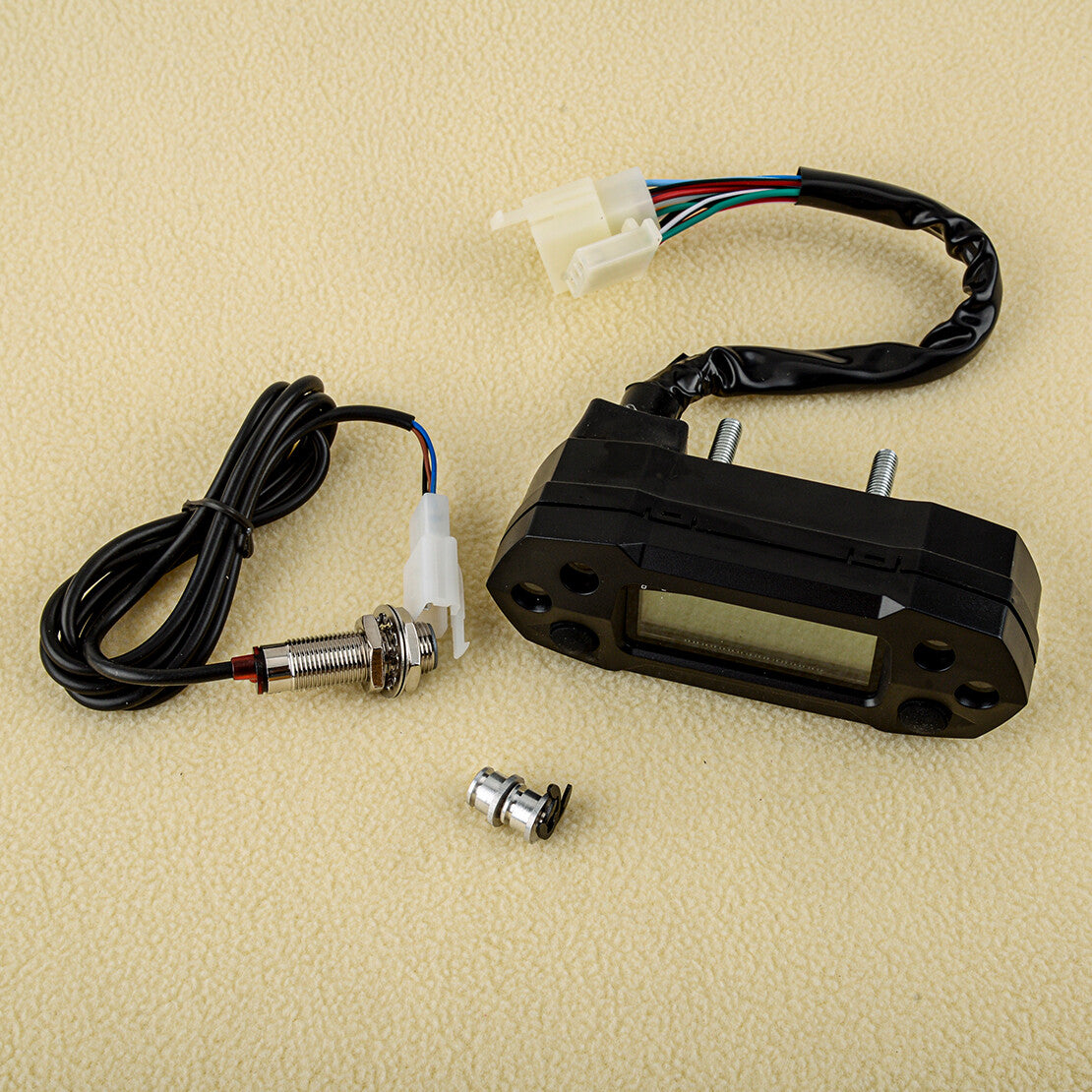 12V Motorcycle Scooter LCD Digital Speedometer Odemeter Tachometer with Sensor v