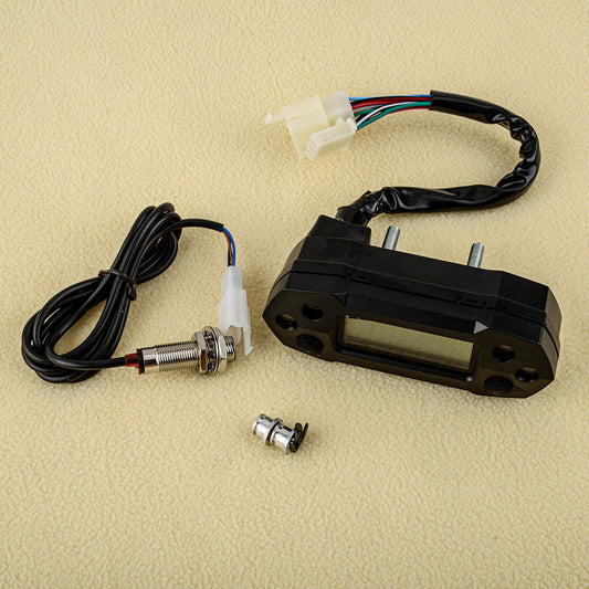 12V Motorcycle Scooter LCD Digital Speedometer Odemeter Tachometer with Sensor v