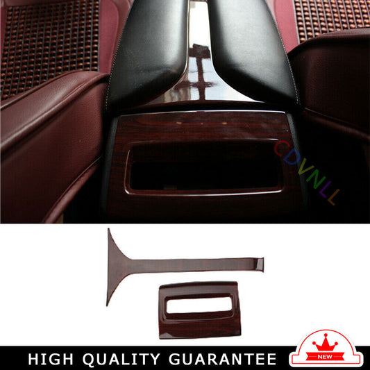 Console Storage Box Cover Trim Inner for Nissan Murano 15-2021 Red Wood Grain