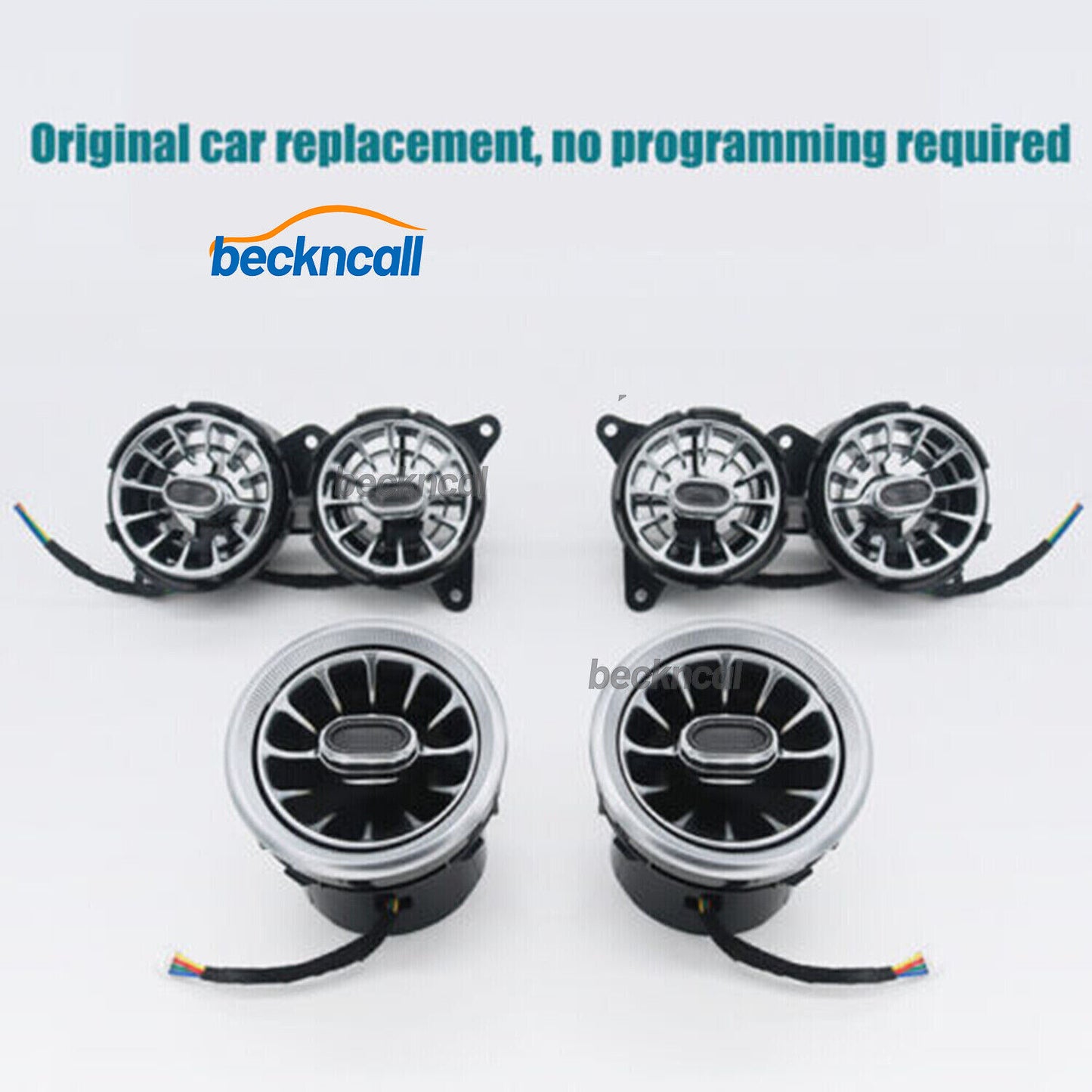 64 Colors Front Air Vent LED Ambient Light for Mercedes-Benz S W222 2018-2020