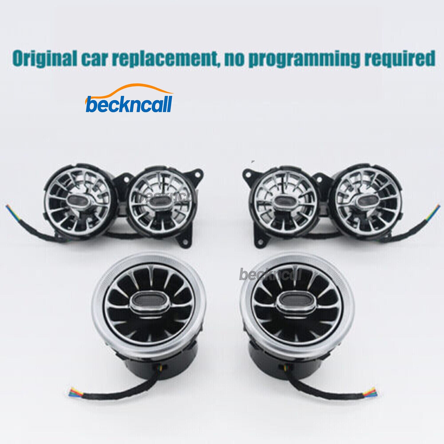 64 Colors Front Air Vent LED Ambient Light for Mercedes-Benz S W222 2018-2020