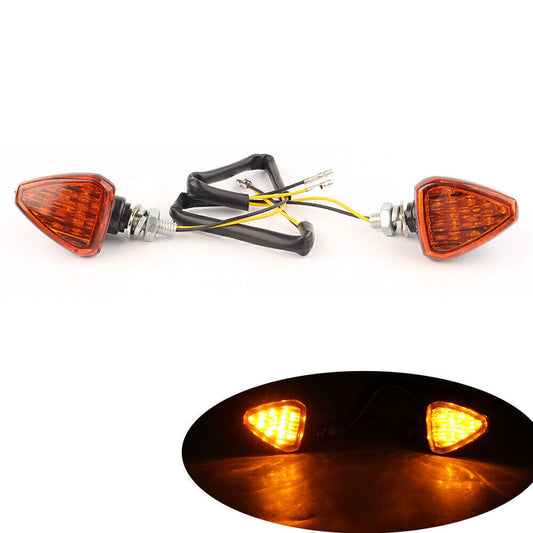 Orange Motorcycle LED Amber Turn Signal Lights Indicator Lamp Blinker Fit Q