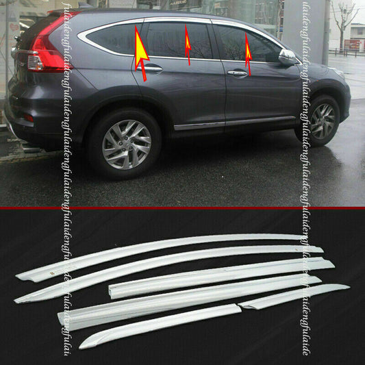 6Pcs for Honda CR-V CRV 2012-2016 Chrome Window Visor Vent Shades Sun Rain Guard