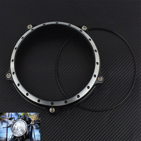 5.75'' Headlight Trim Ring Lamp Bezel Fit For Sportster XL 883 1200 Dyna Softail Q