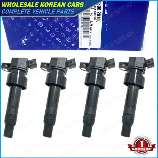 4-Pack Ignition Coils for 2012-20 for Hyundai for Veloster Rio Soul 1.6L 273012B100