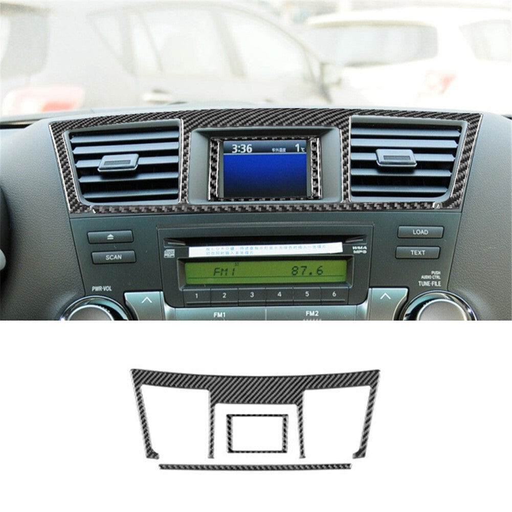 Central Control Frame Trim Cover Carbon Fiber Interior for Acura TSX 2003-08 Red v