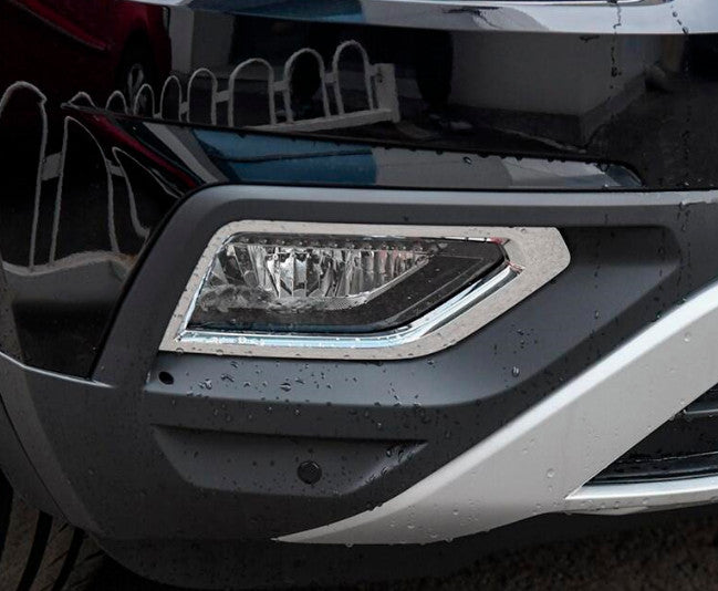 for Volkswagen Atlas 18-2019 Front Fog Bumper Light Lamp Chrome Steel Cover Trim