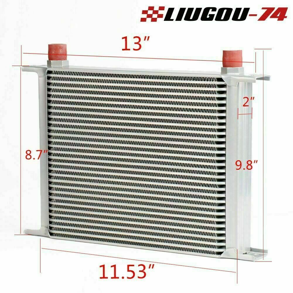 Fits 30 row Universal Engina Aluminium AN10 Oil Cooler + Filter Adapter Kit - v