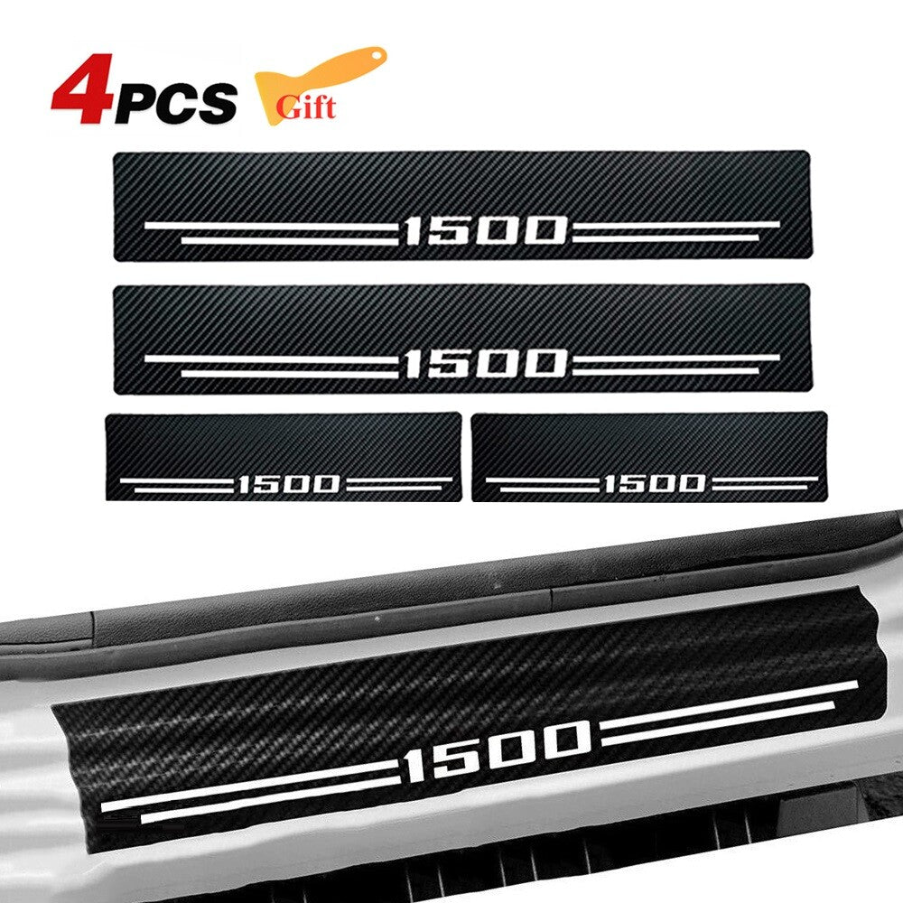 4-Piece Door and Window Panel Protectors for Dodge Parts 1500 White Trucks - n