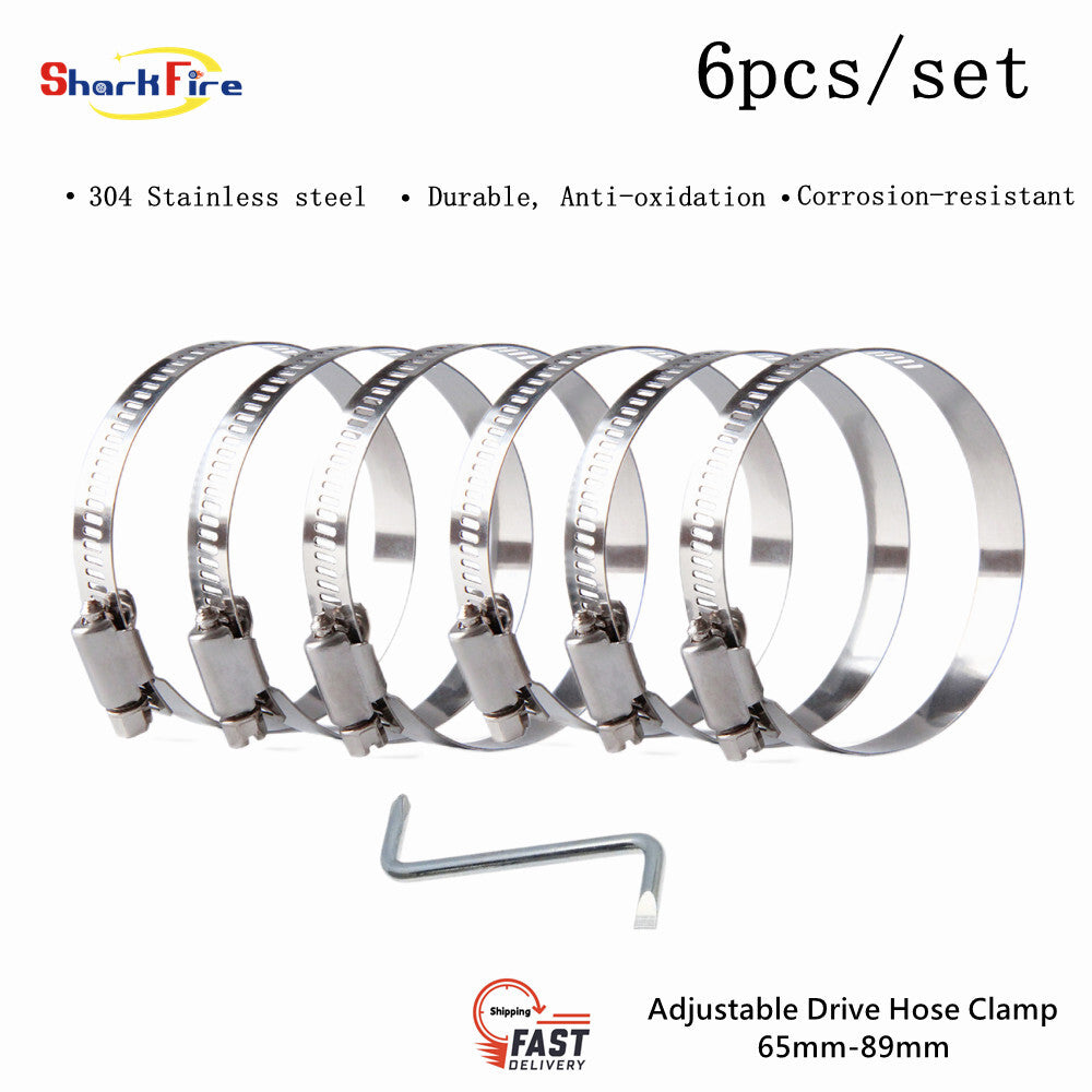 3.5-inch metal hose clamp, adjustable stainless steel hose clamp, flexible hose