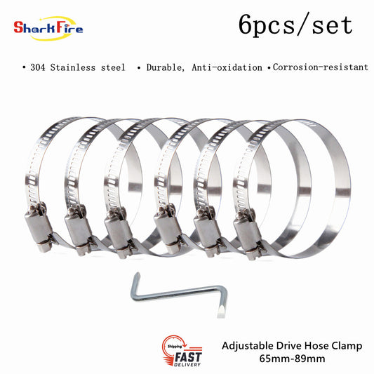 3.5-inch metal hose clamp, adjustable stainless steel hose clamp, flexible hose