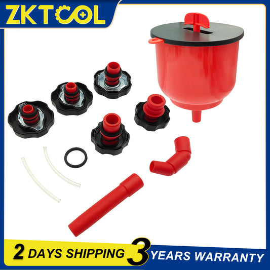 Spill Proof Radiator Coolant Filling Funnel Kit 15-pcs Cooling System fill kit