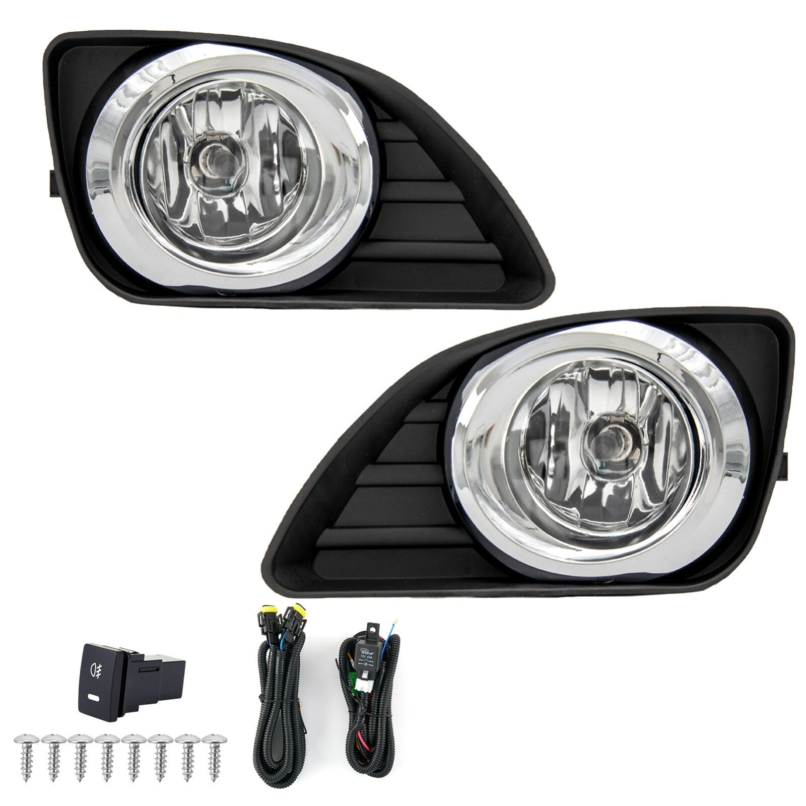 Suitable for 2010 - 2011 for Camry Bumper Driving Fog Light Lamp + Switch Kit One Pair - v
