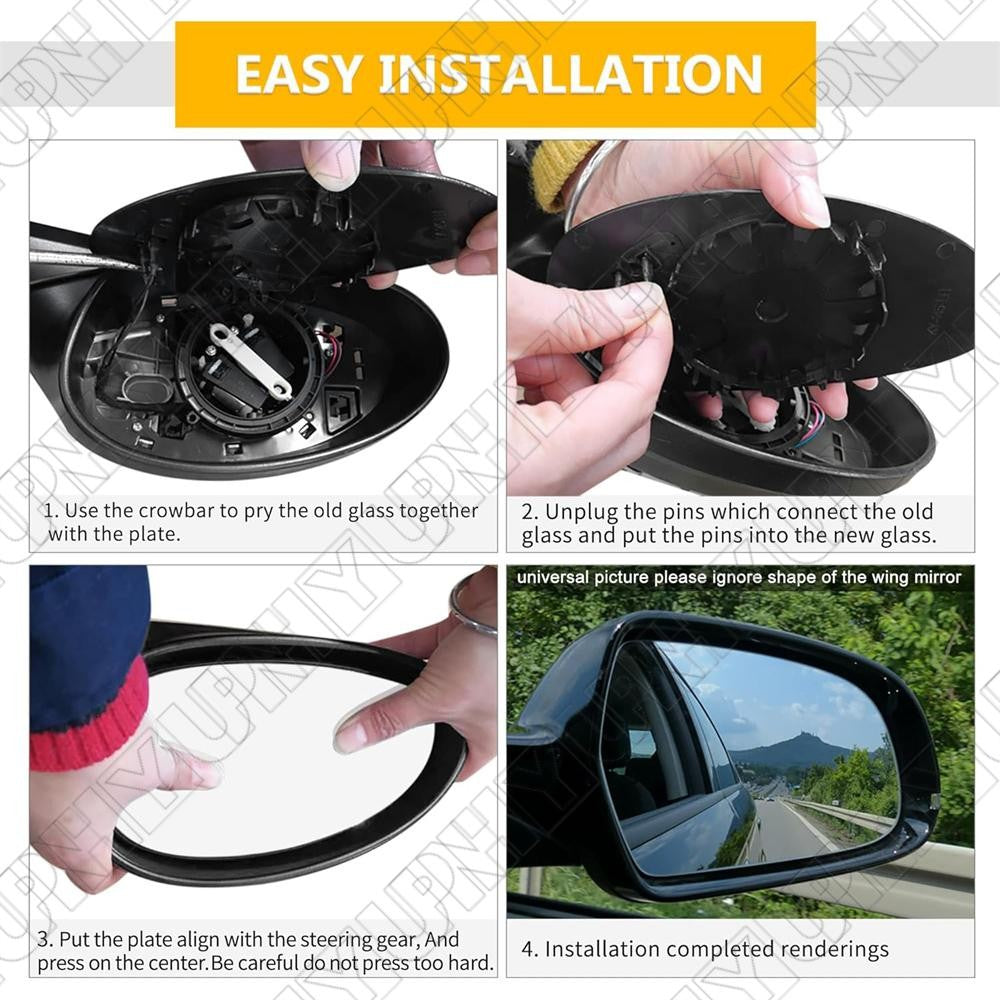 Left Side Heated Mirror Glass Replacement for Mercedes-Benz W205 W213 W222 X253 Q