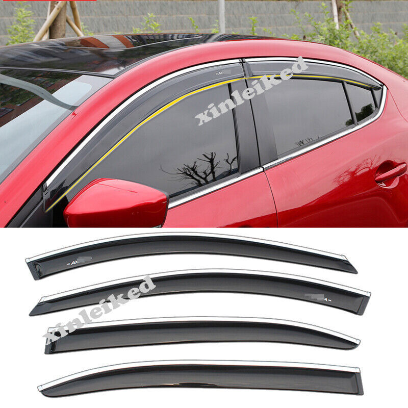 for Mazda 3 Axela Sedan 2014-18 Window Wind Visors Sun Rain Guard Vent Deflector