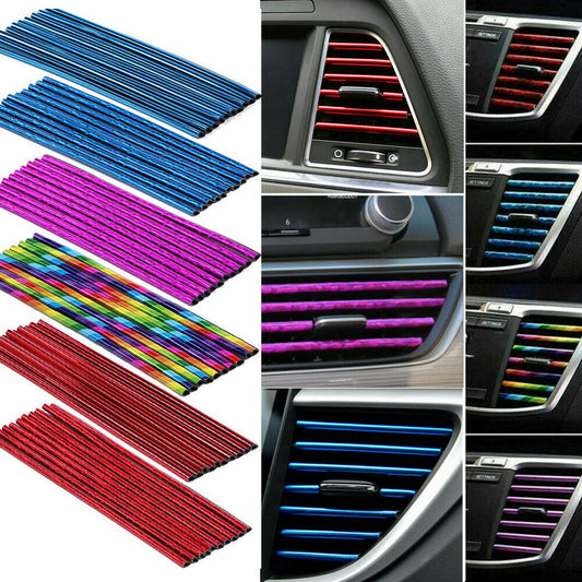 10X Car Auto Accessories Decoration Air Conditioner Air Outlet Strip Universal Q