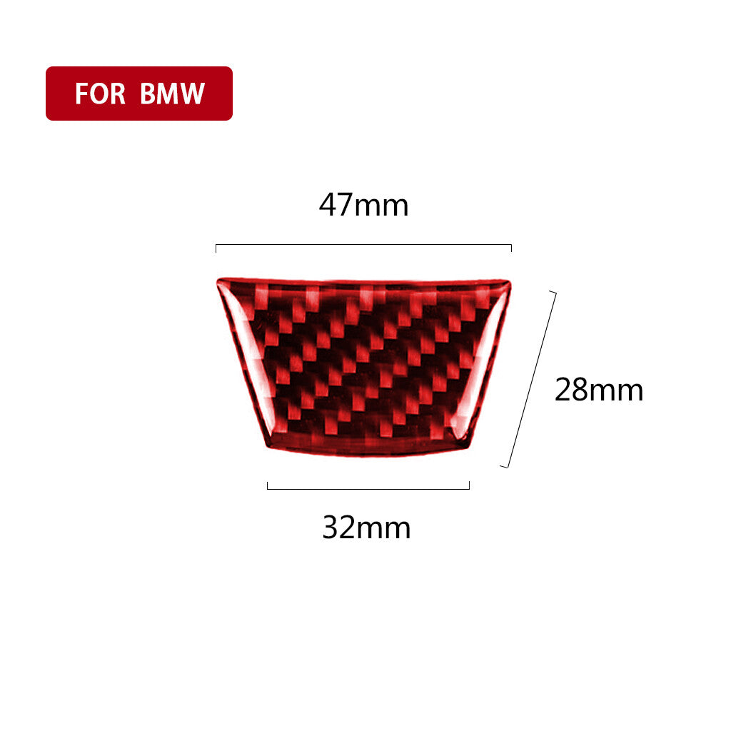 for BMW 3 Series E90 E92 2005-12 Red Carbon Fiber Interior Steering Wheel Cover