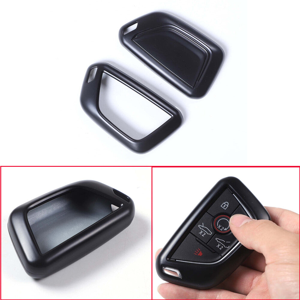 Matte Black Remote Key Fob Case Protect Shell Trim for Chevrolet for Corvette C8 20+