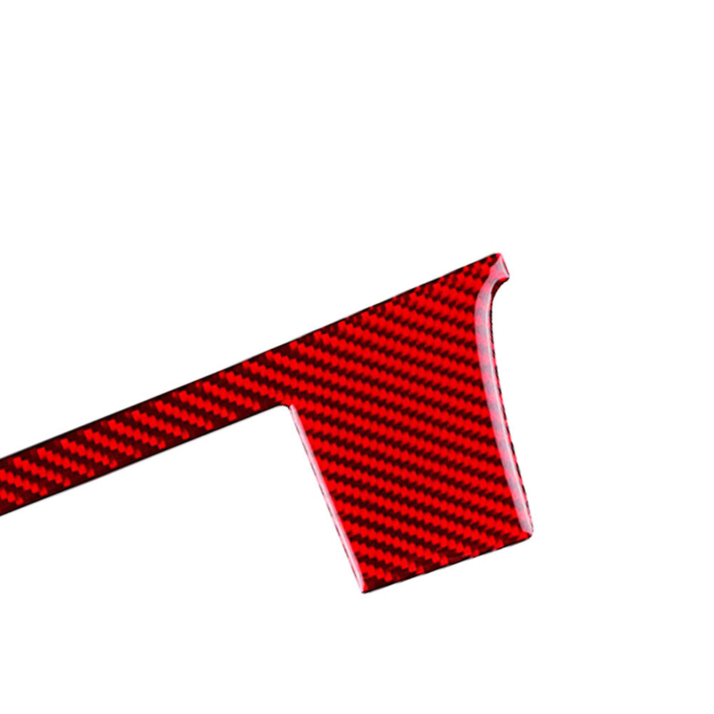 2X Red Carbon Fiber Rear Door Cup Holder Frame Trim for Honda Ridgeline 2017-20 v