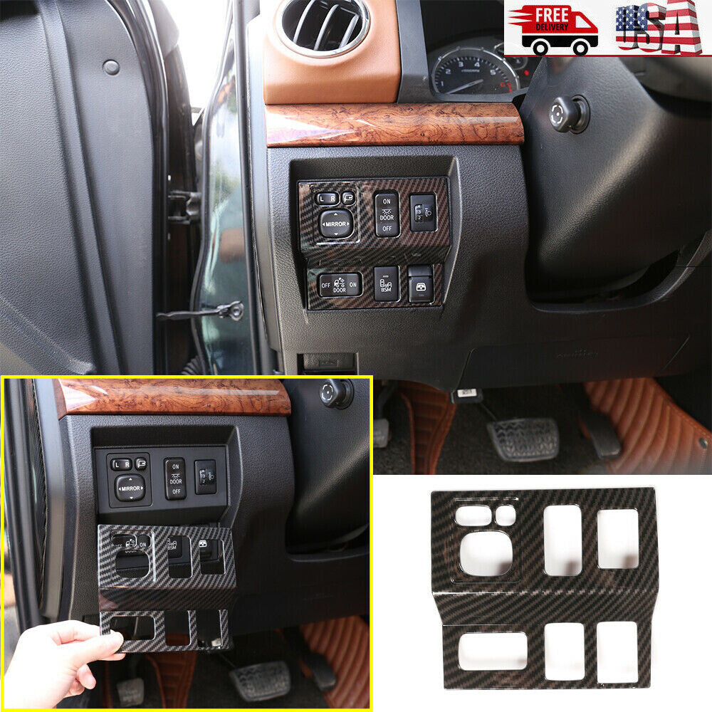 Carbon fiber central control navigation panel trim for Land Rover Discovery Sport 15+