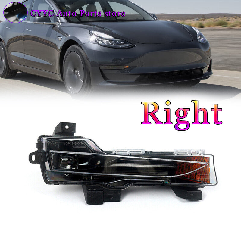 1Pcs Right Fog Light Lamp Led DRL Up-Level For 2017-2023 for Tesla Model 3 Y