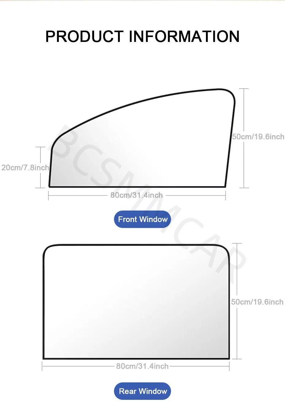 4Pcs Car Side Window Sun Shade Cover Visor Shield Protection Accessories Q