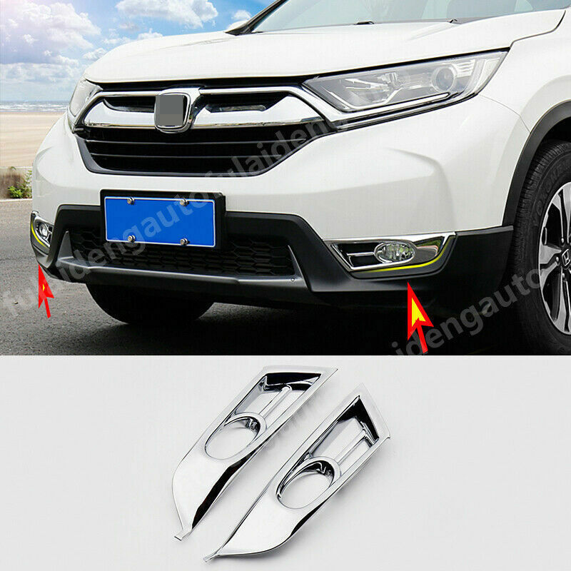 for Honda CRV CR-V 2017-2019 Chrome front Fog Light Lamp Trim Decoration Cover