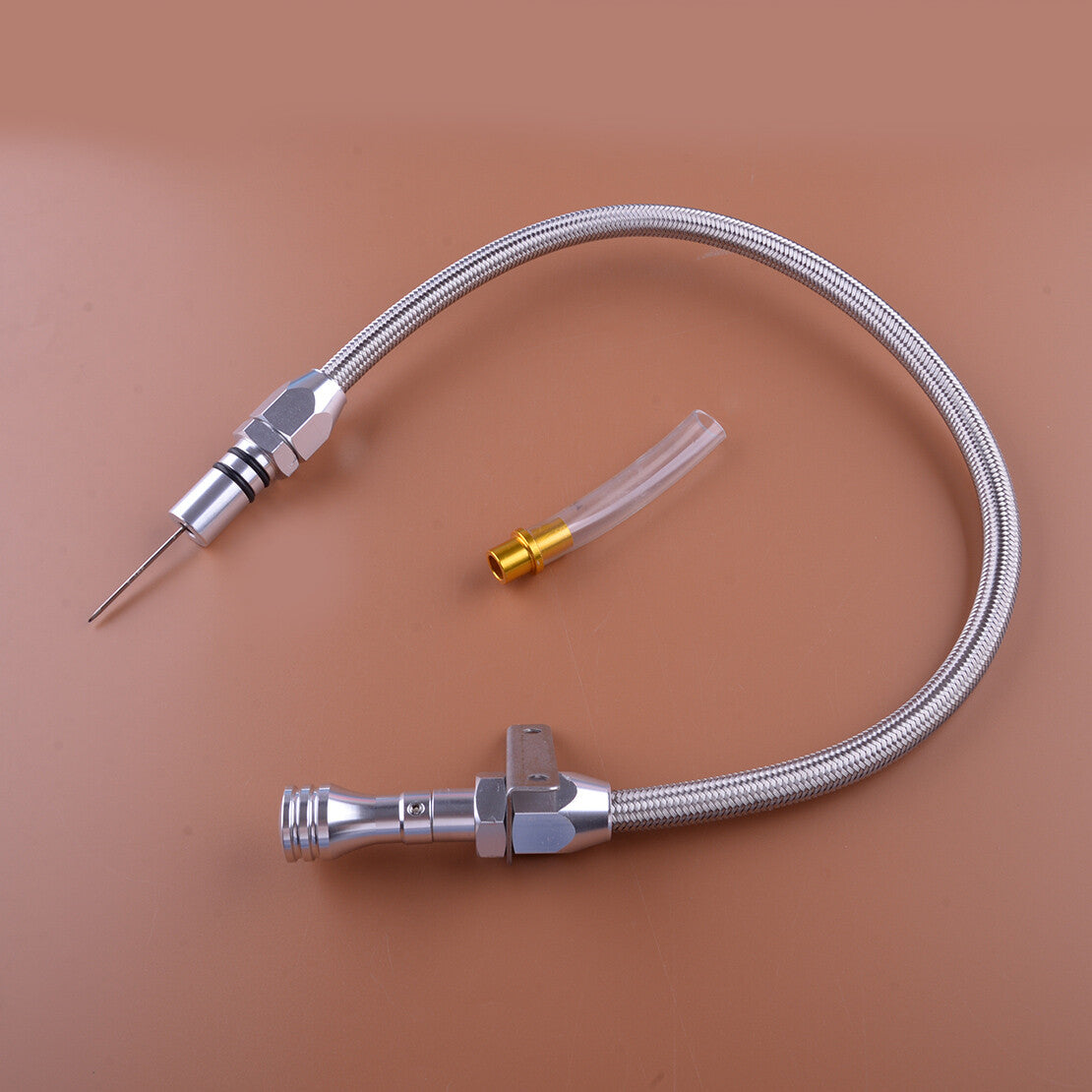 4L80E Stainless Flexible Transmission Dipstick Firewall Fit for GM for Chevy Use v