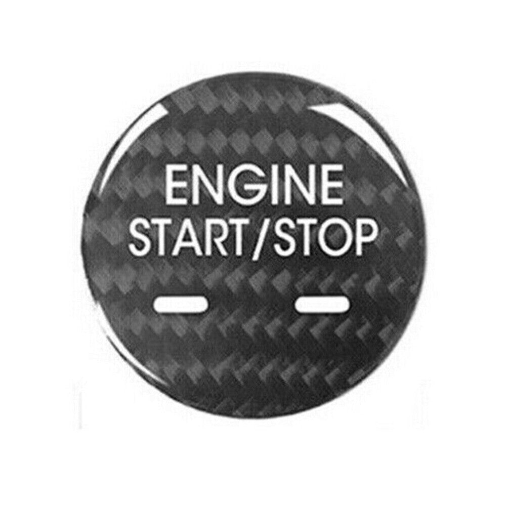 1pc Carbon Fiber Engine Push Start Stop Button Cover for Cadillac CT6,XT5,SRX. n