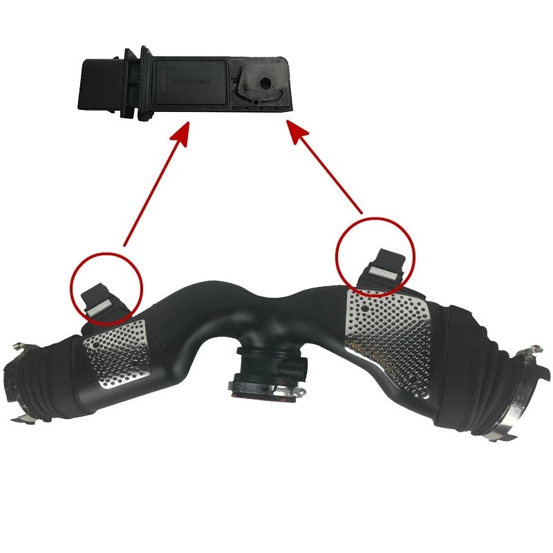 2PCS Air Duct With Air Mass Sensor for Benz ML280 C320 E280 G320 0281002695 US n