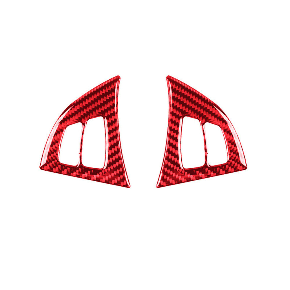 Red Carbon Fiber Steering Wheel Frame Cover Trim for BMW X5 E70 X6 E71 2008-2013