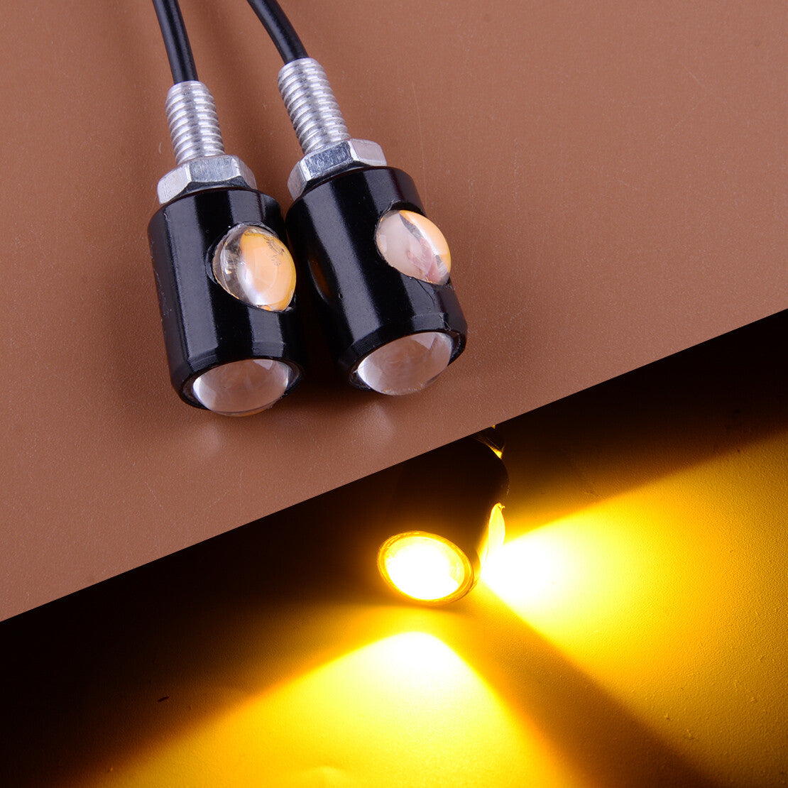 2pcs for Mini Bolt LED Motorcycle Turn Signal Indicator Flashing License Plate Light v