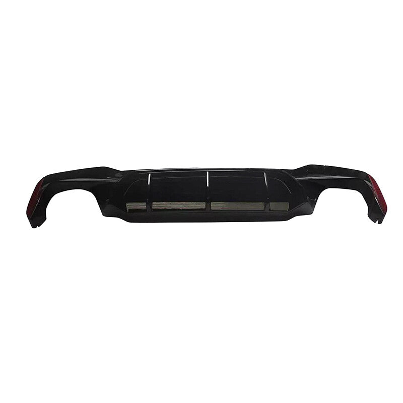 for BMW G30 5 Series 2017-23 M Competition Style Gloss Blk Rear Bumper Diffuser Q