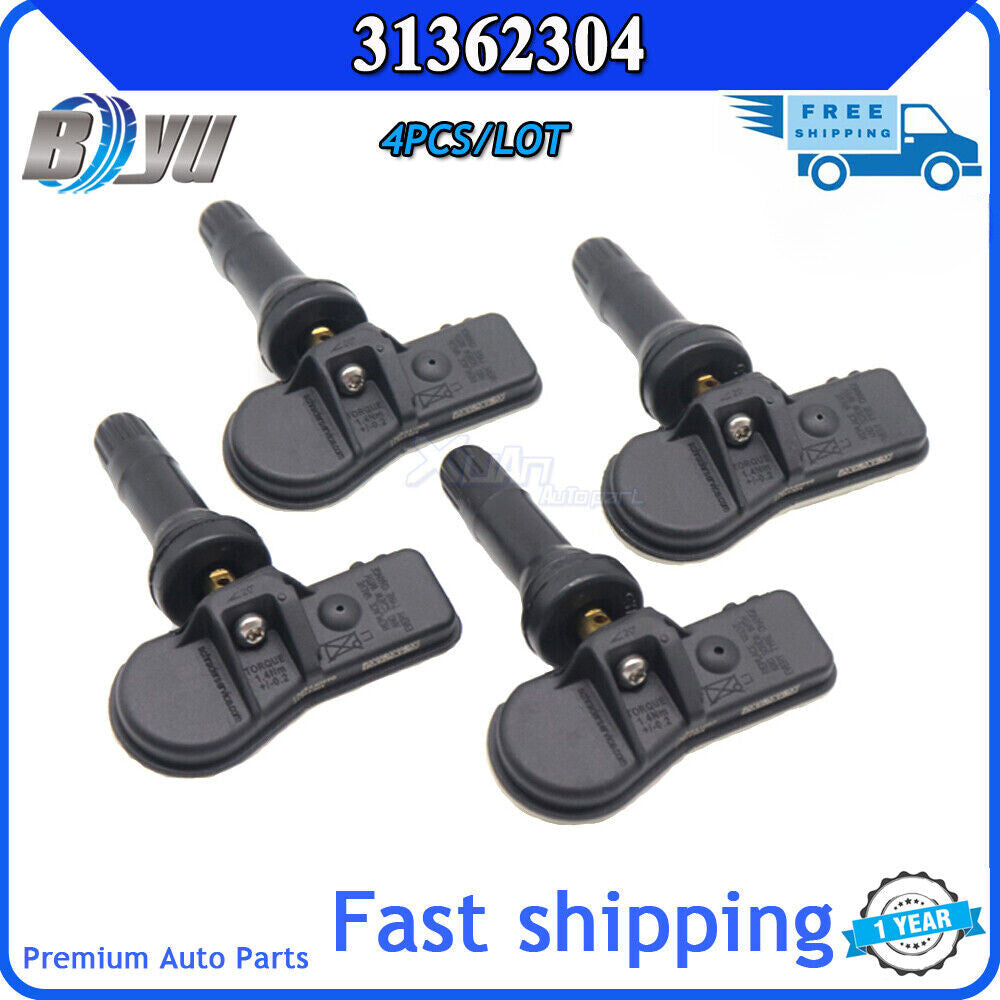 Tire pressure sensor monitoring system 4x TPMS for Volvo S60 and S90 433MHz 31362304- v