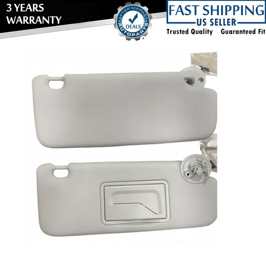 2PCS Grey Left Right Sun Visor Fit for Chevy Spark 2014-2016 P95327509 P95327507