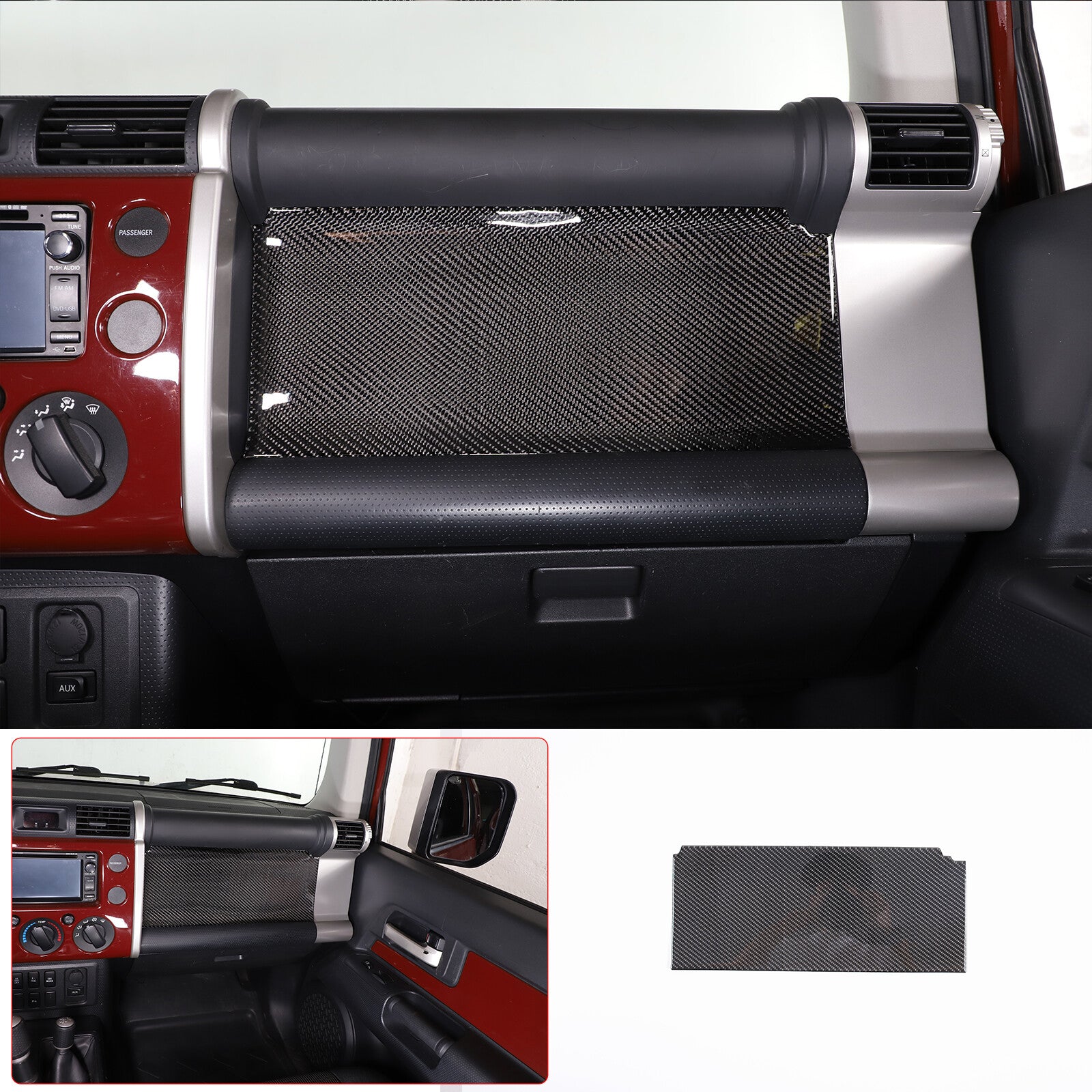 Matte Black ABS Mirror Door Handle Cover Trim Kit for Tundra 2007 - 2021- v