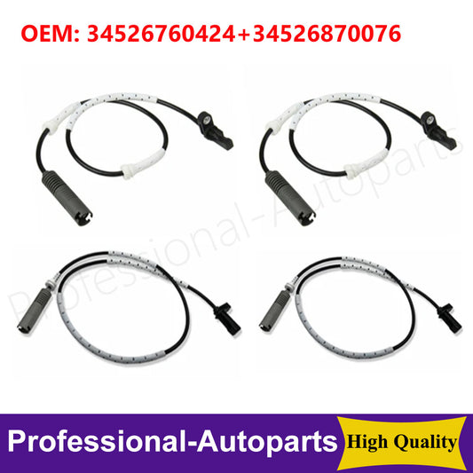 4PCS ABS Wheel Speed Sensor Front Rear for BMW E81 E90 128I 135I 323I 325I 328I