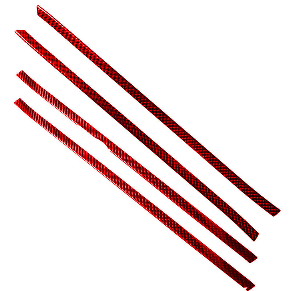 2X Gear Shift Frame Trim Cover Carbon Fiber for CADILLAC CTS SPORT 2008-2022 Red v